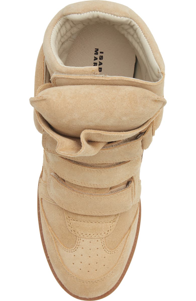 Isabel Marant Bekett Wedge High Top Sneaker, Alternate, color, Begw Beige/ Golden Yellow