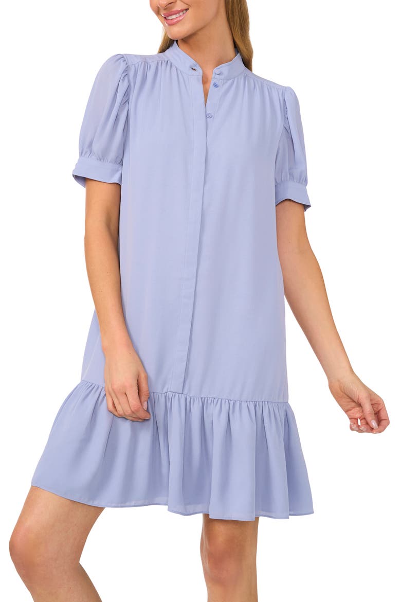 Ruffle Hem Dress, Alternate, color, SLATE BLUE 494