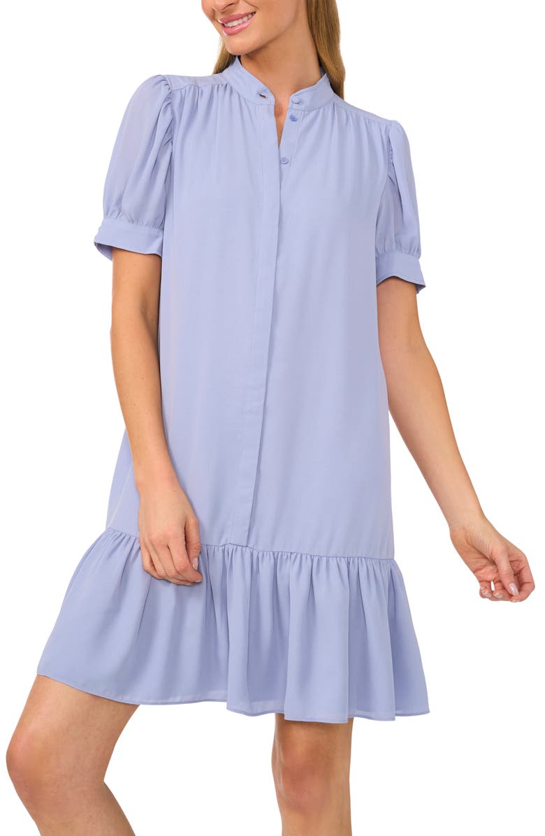 CeCe Ruffle Hem Dress, Alternate, color, Slate Blue 494