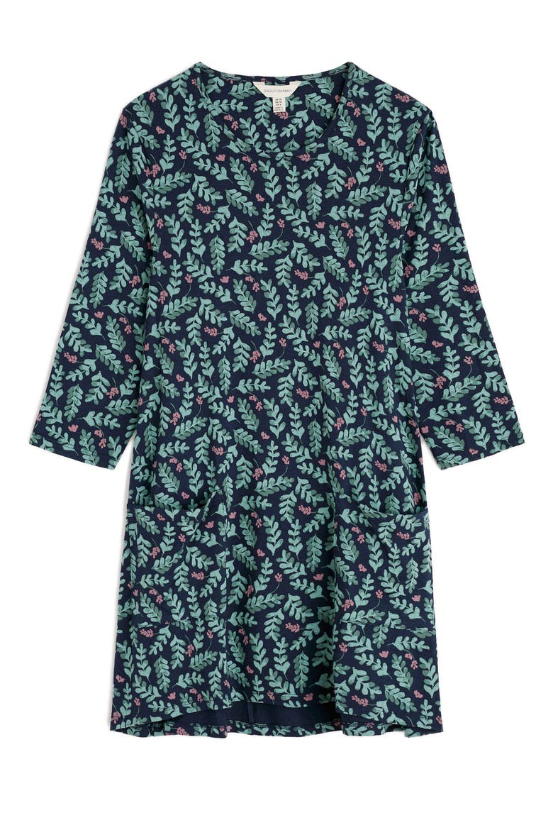 Killiow Floral Tunic Top, Alternate, color, INDIGO LEAF MARITIME