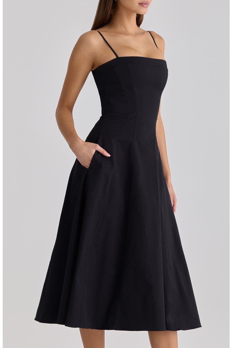 Dolly A-Line Cocktail Dress, Alternate, color, BLACK