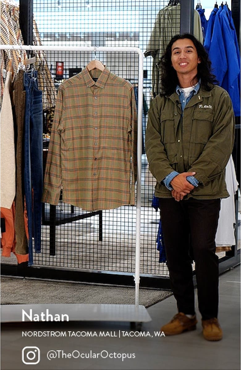 Bold Plaid Lightweight Flannel Button-Down Shirt, sales video thumbnail