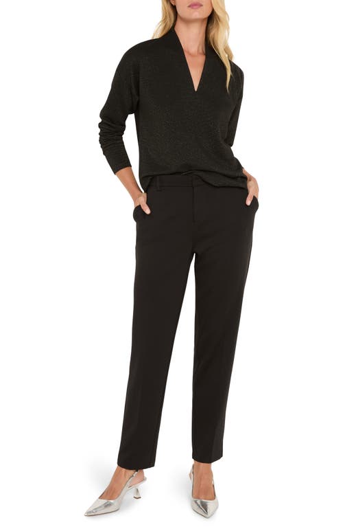 Nic + Zoe Nic+zoe Ponte Straight Leg Pants In Black