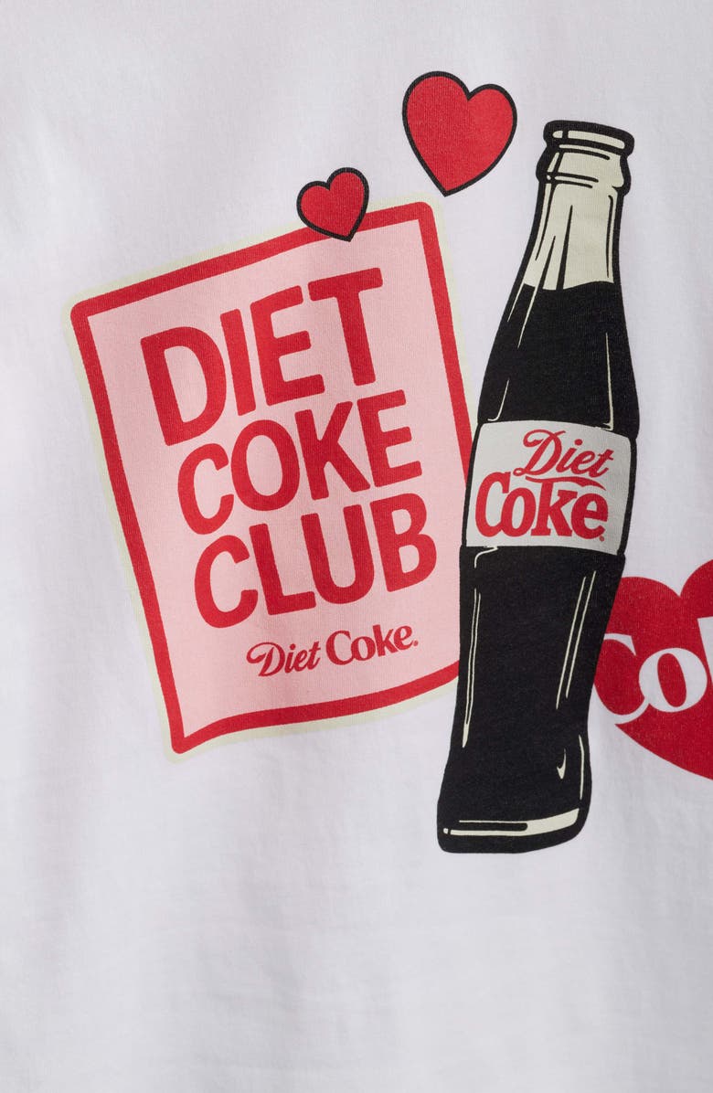 GOLDEN HOUR Diet Coke Stickers Graphic Cotton T-Shirt, Alternate, color, Bright White