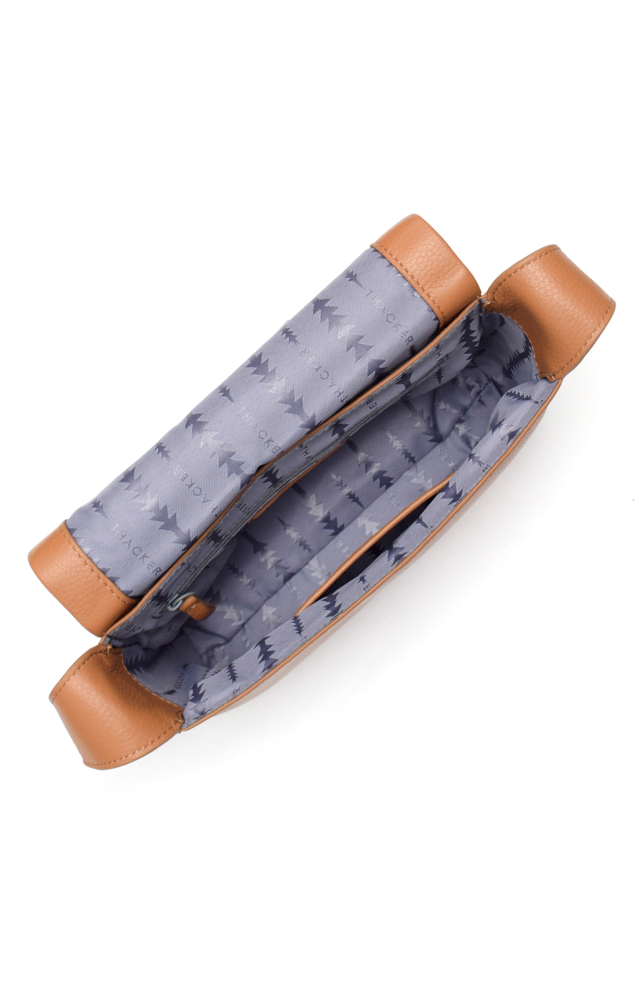 Thacker Jennie Flap Pebbled Leather Crossbody Bag, Alternate, color, Cognac