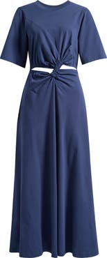 FARM Rio Waist Cutout Cotton Knit Dress