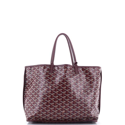 Pre-owned Goyard Goyard Anjou Reversible Tote Coated Canvas Pm In Red