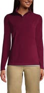 Lands' End School Uniform Young  Lightweight Fleece Quarter Zip Pullover