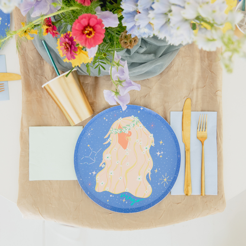 Jollity & Co Zodiac Themed Dinner Plates In Virgo