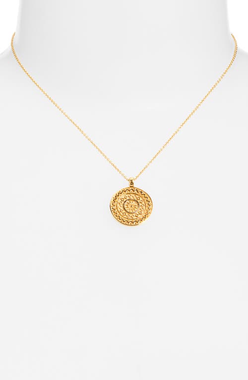 Kiara By Ki-ele Fez Mandala Pendant Necklace In Gold