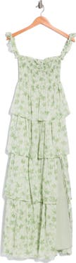 Beivy Yoryu Chiffon Printed Long Dress