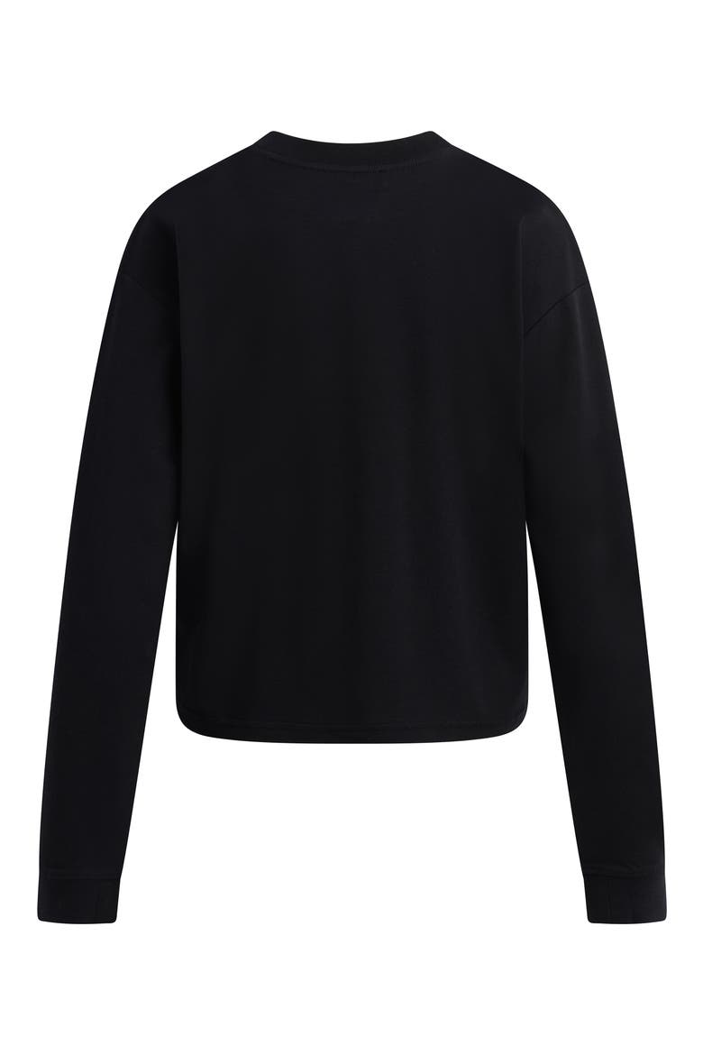 The Everyday Long Sleeve Cotton T-Shirt, Alternate, color, BLACK
