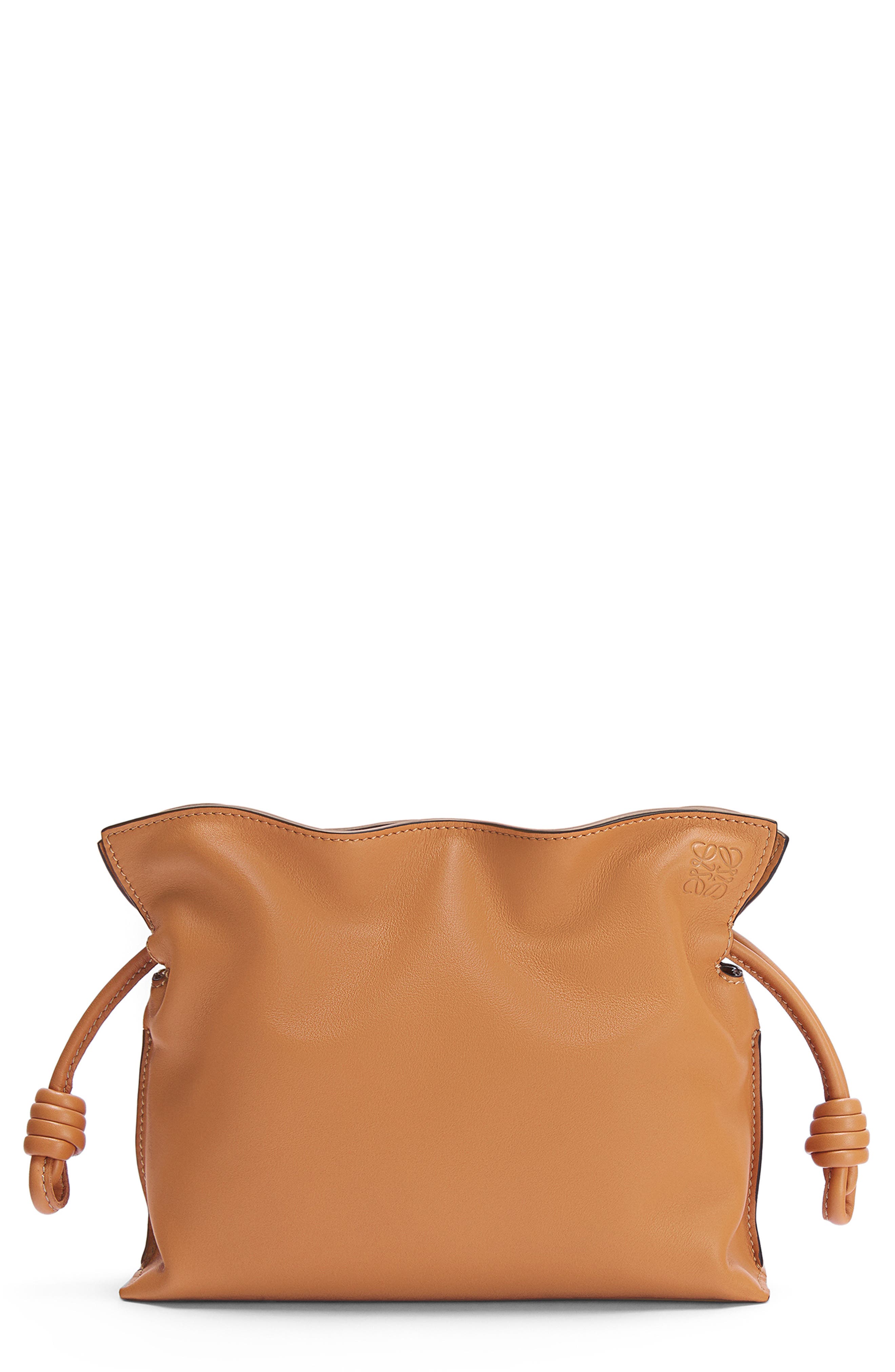 Loewe Nano Flamenco Leather Clutch, Main, color, 