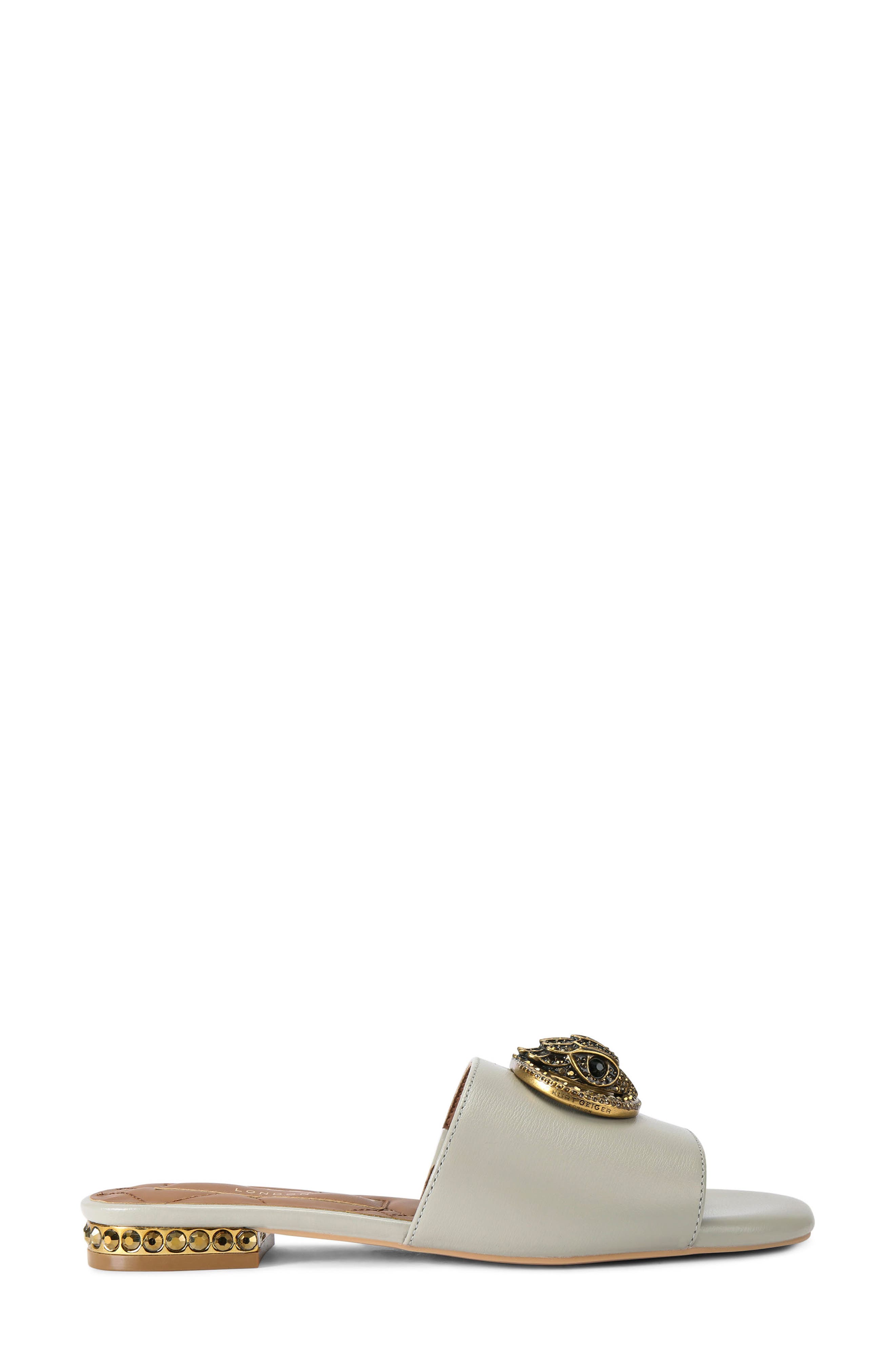 Chelsea Leather Slide Sandal, Main, color, LIGHT/ PASTEL GREY