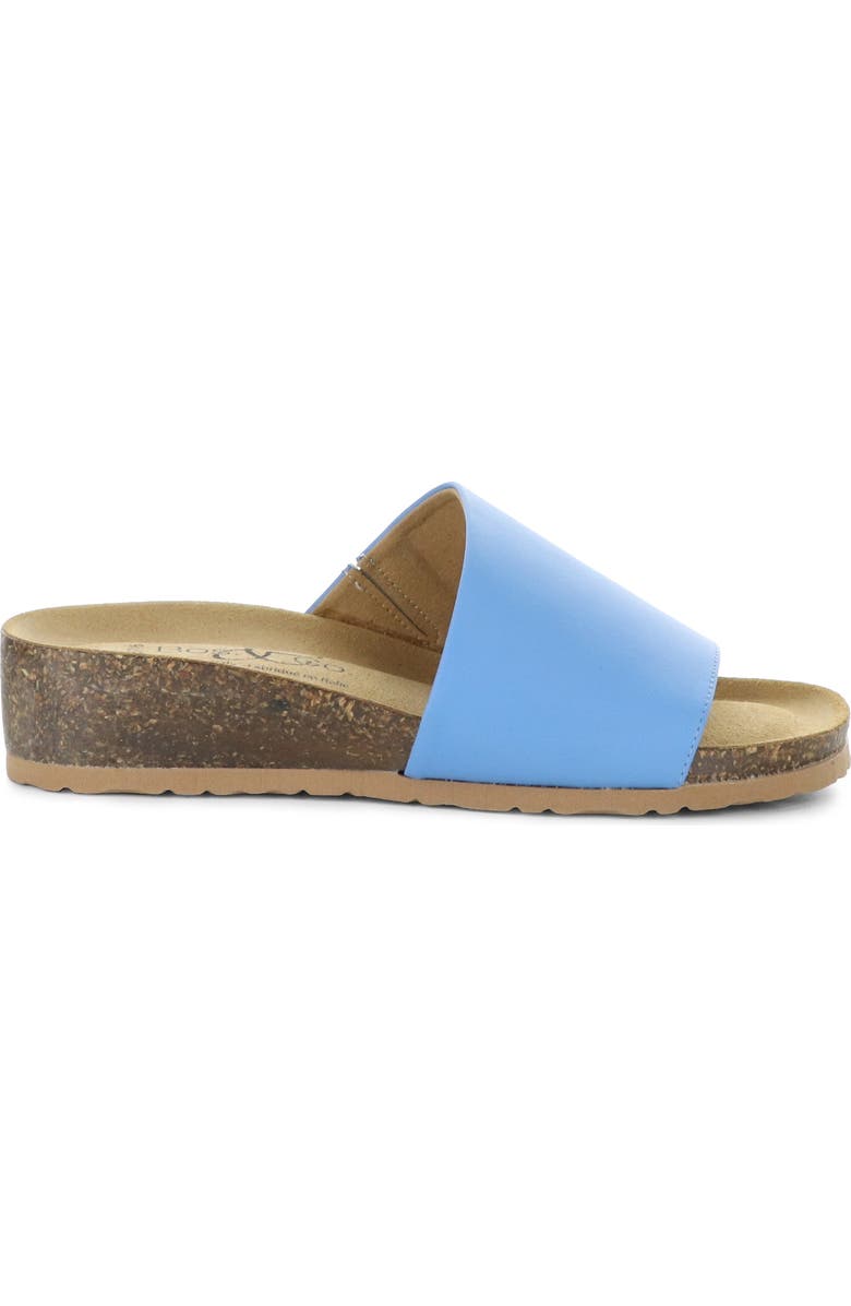 Bos. & Co. Lux Slide Sandal, Alternate, color, French Blue Nappa