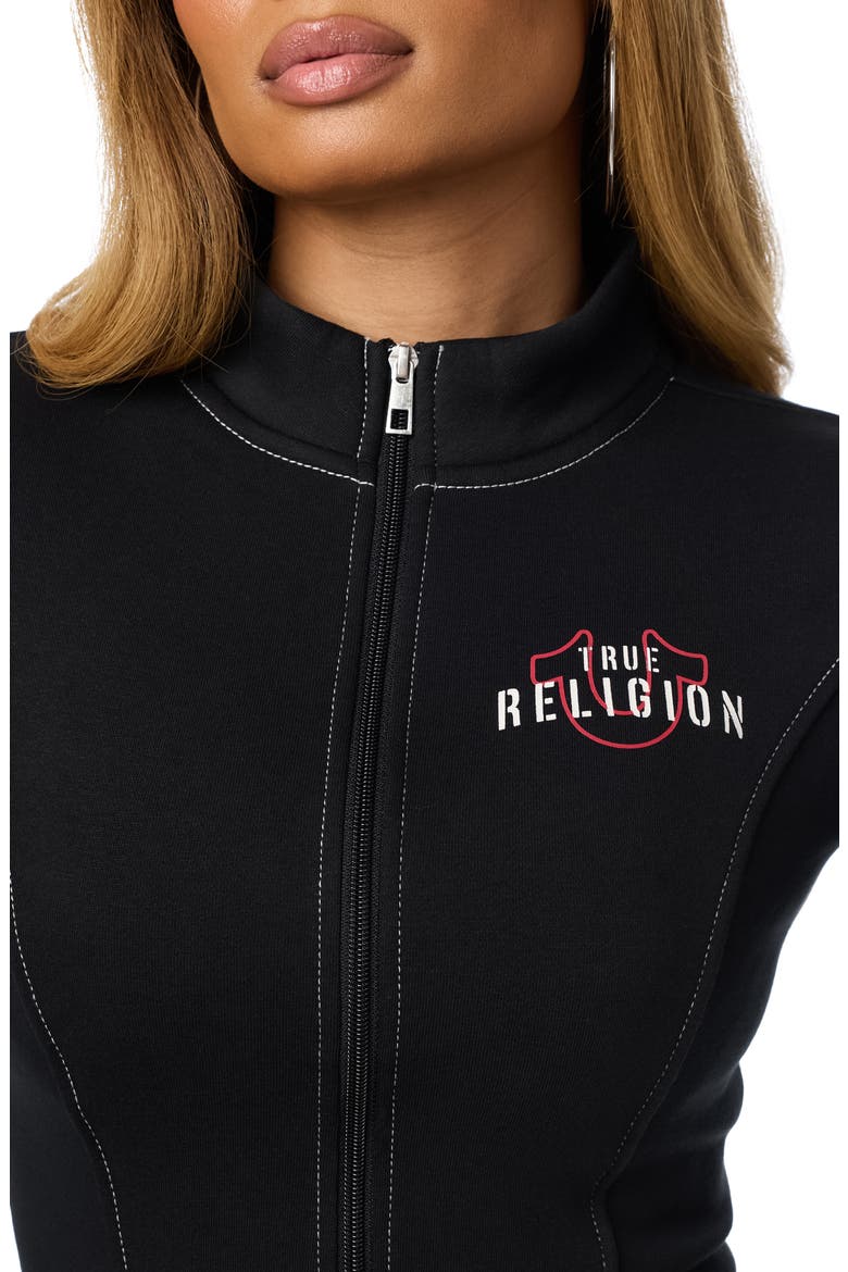 Full Zip Hoodie, Alternate, color, JET BLACK