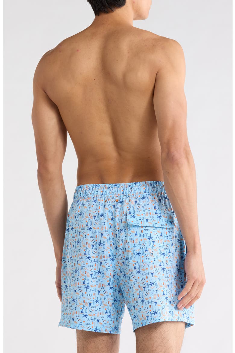 Martini Tower Swim Shorts, Alternate, color, BLUE