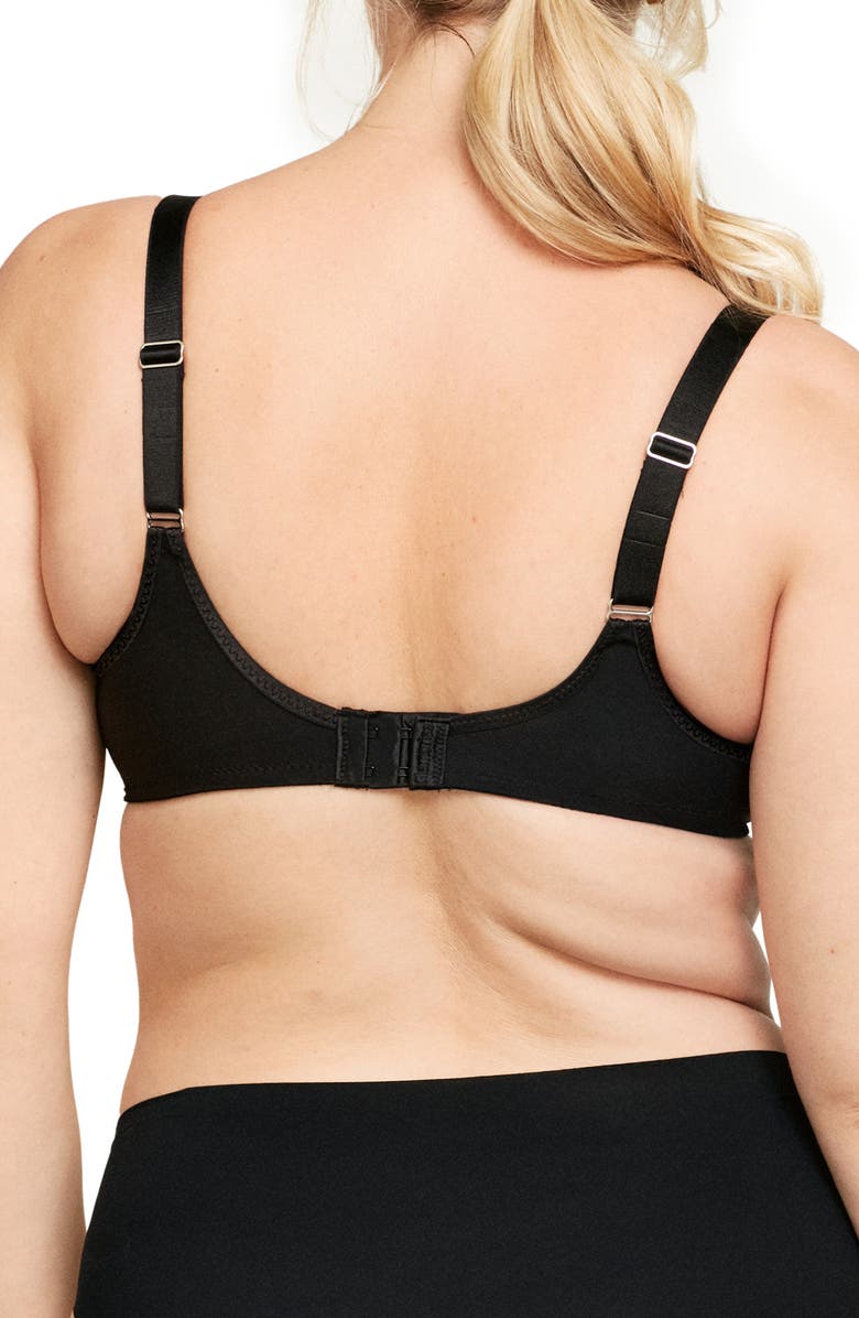 Glamorise Full Figure Lace Underwire Bra, Alternate, color, Black