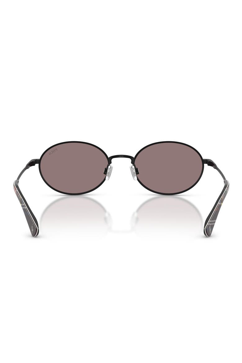 53mm Oval Sunglasses, Alternate, color, SEMISHINY BLACK / DARK PURPLE