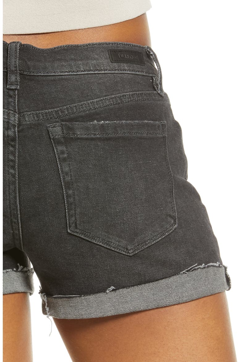 Dress Down Party Washed Black Cutoff Denim Shorts, Alternate, color, SNEAK PREVIEW