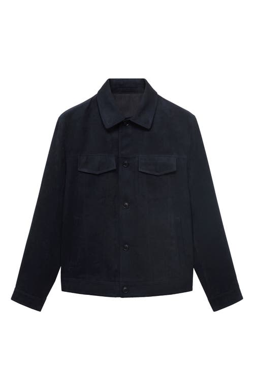 Mango Faux Suede Shirt Jacket In Multi