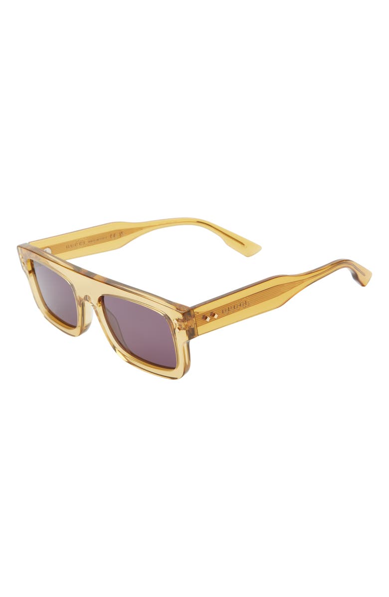 Gucci 53mm Rectangular Sunglasses, Alternate, color,