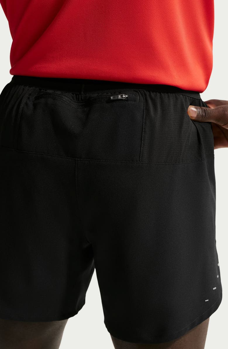 Nike Dri-FIT 5-Inch 2-in-1 Running Shorts, Alternate, color, Black/ Reflective Silver