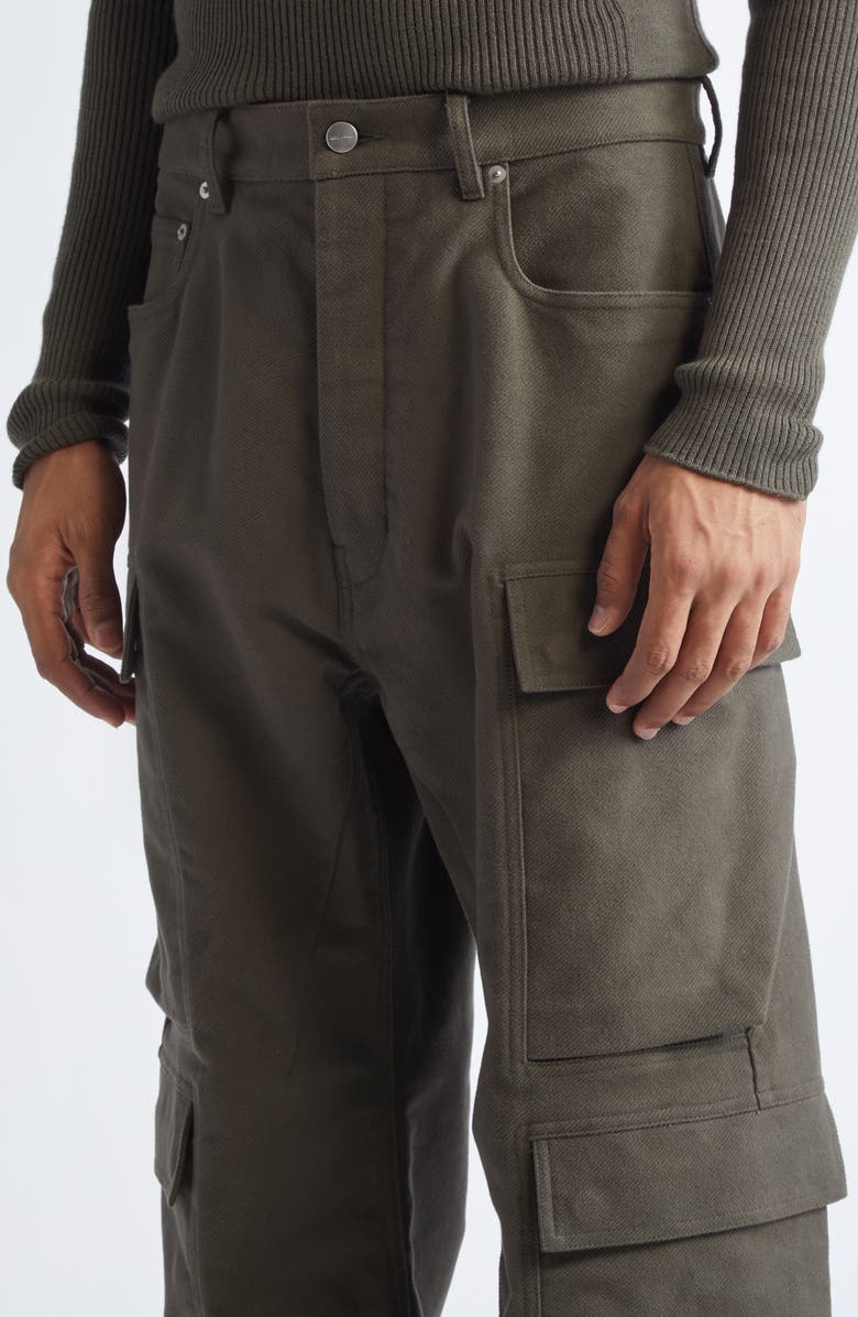 Rick Owens Wide Leg Cargo Jeans, Alternate, color, Bosco