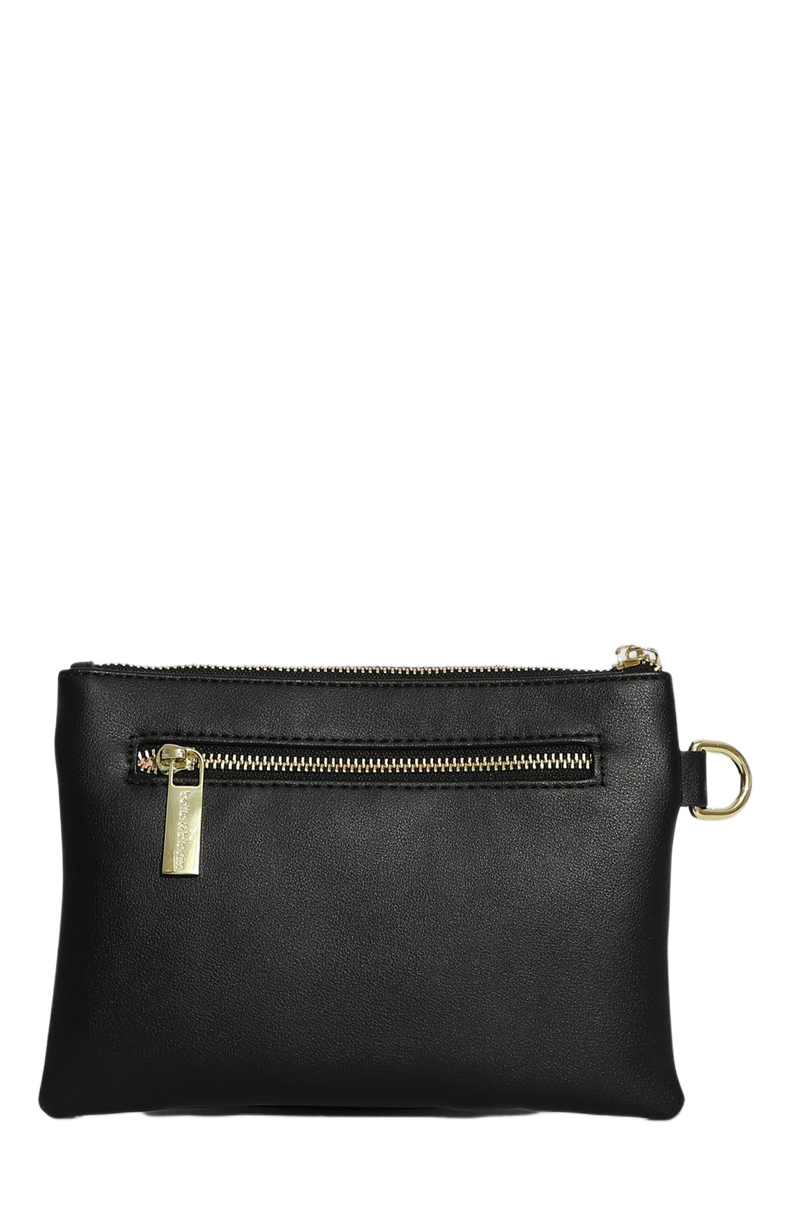 Belle & Bloom Be Mine Quilted Pouch, Alternate, color, Black