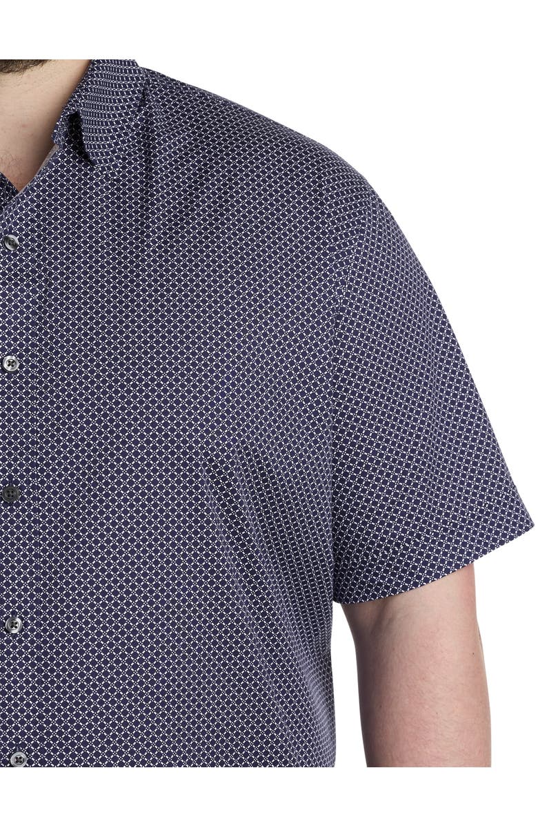 Synrgy by DXL Big & Tall Micro Print Sport Shirt, Alternate, color,