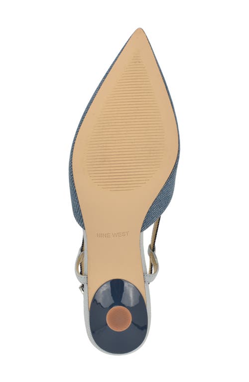 NINE WEST NINE WEST RHONDA SLINGBACK POINTED TOE KITTEN HEEL PUMP