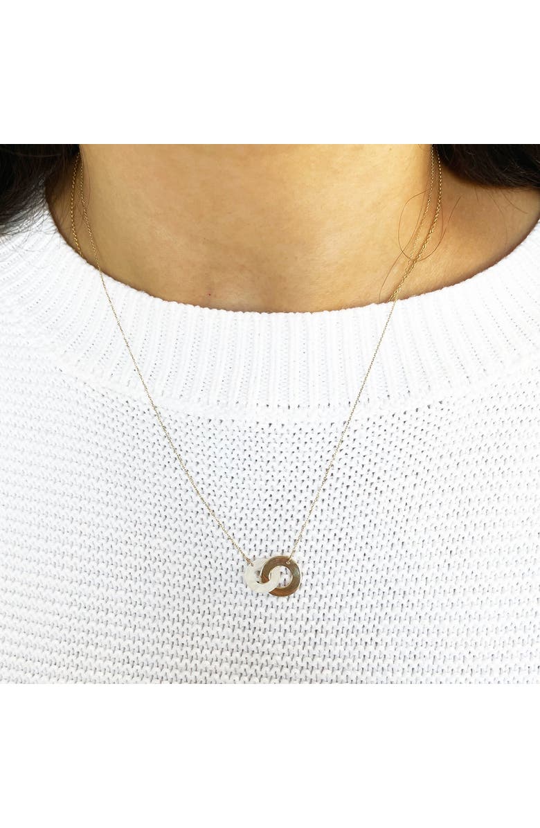 The Lovery Fine Jewelry Mother of Pearl and Gold Infinity Necklace, Alternate, color, Mother Of Pearl