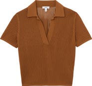 Reiss Pippa Open Stitch Polo Sweater