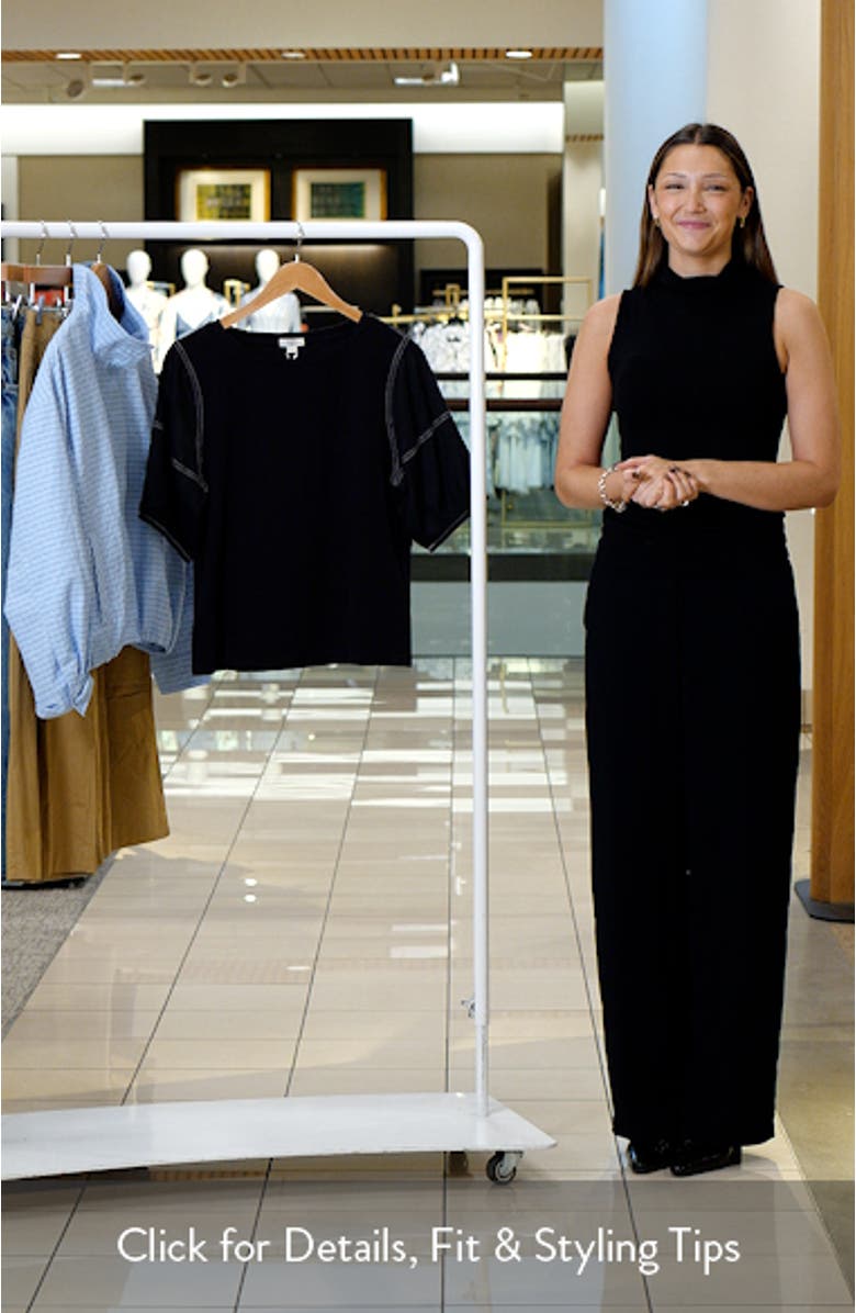 Puff Sleeve Cotton T-shirt, sales video thumbnail