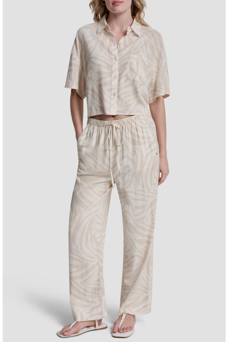 Relaxed Pants, Alternate, color, ZEBRA EGGNOG COMBO