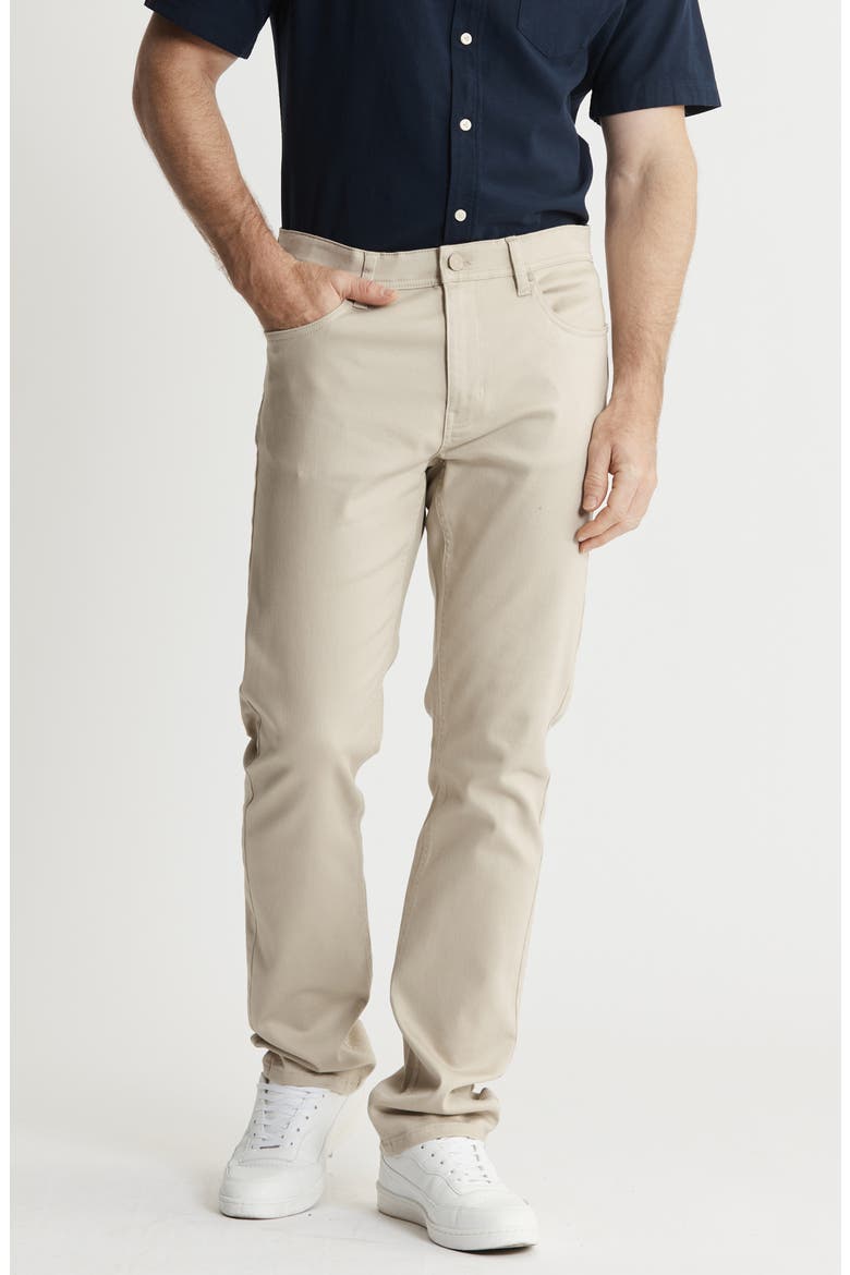 East Hampton Slim Leg Denim Pants, Main, color, STONE