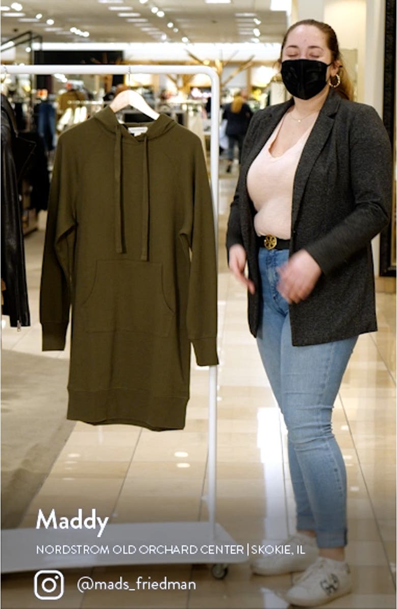 Organic Cotton Blend Long Sleeve Sweatshirt Dress, sales video thumbnail