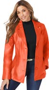 Jessica London Leather Blazer