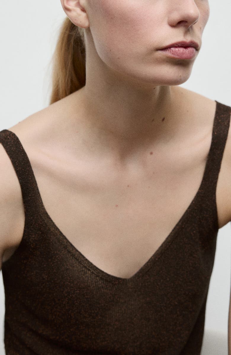 MANGO Sweater Tank, Alternate, color, Chocolate