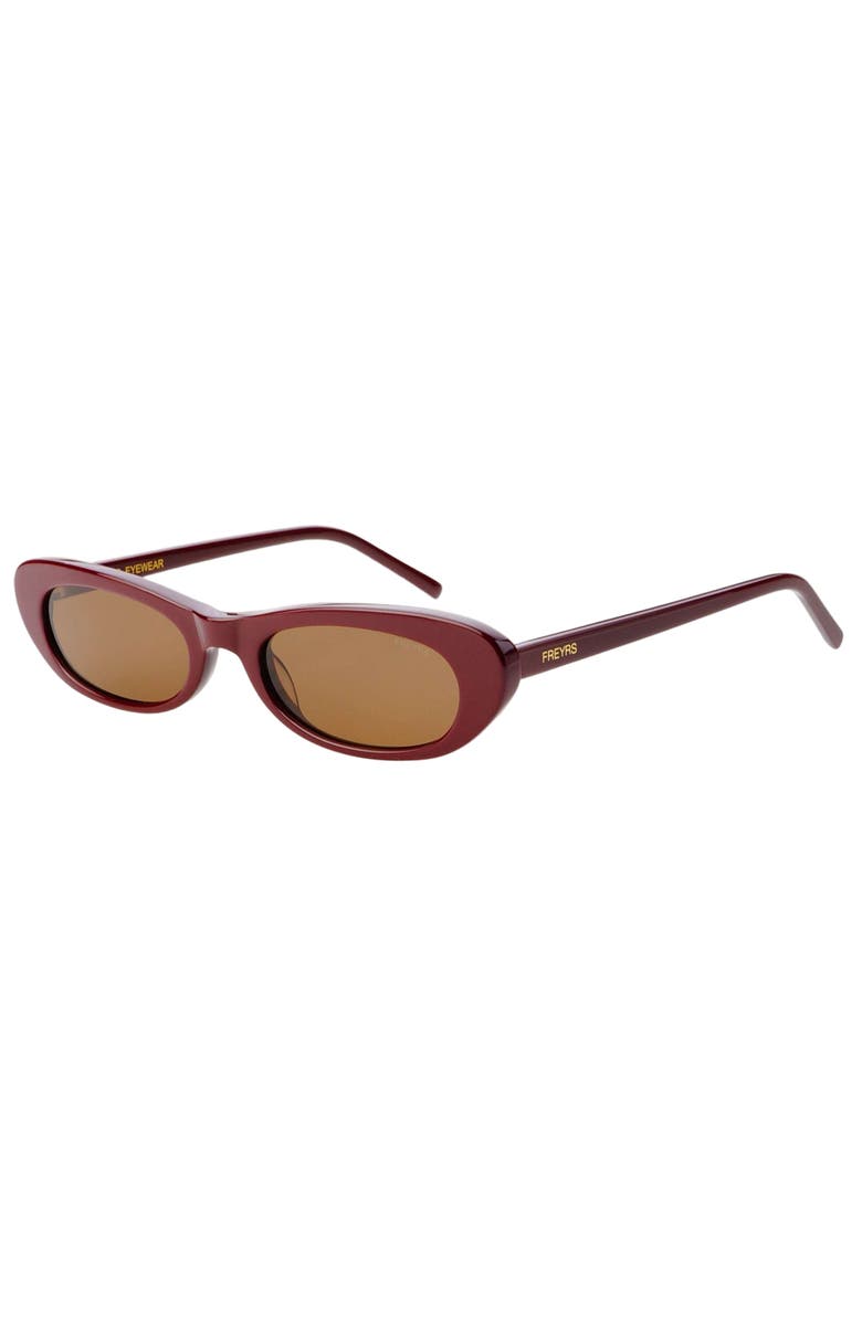 FREYRS Eyewear Sophie Cat Eye Sunglasses, Alternate, color, Burgundy