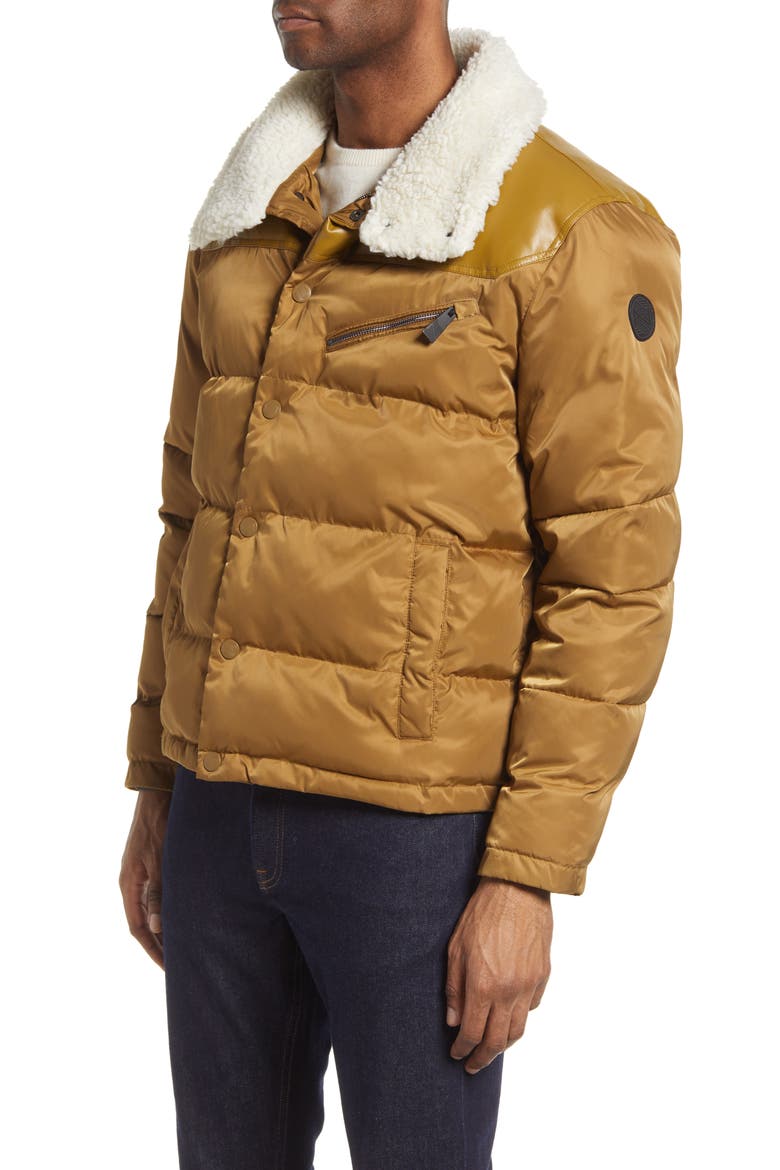 Vroni Mixed Media Puffer Jacket, Alternate, color, BUTTERNUT