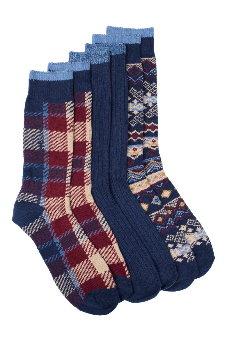 Assorted Northeastern Fairisle 2-Pack Dress Socks, Main, color, NAVY