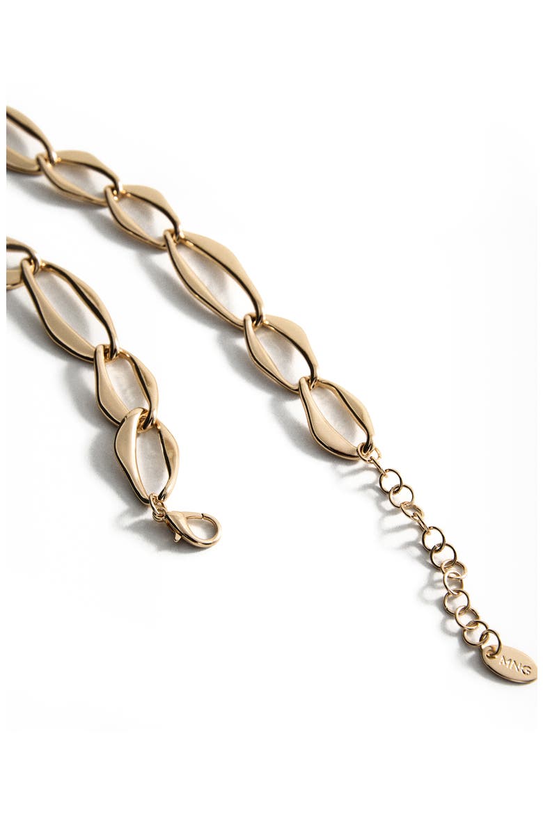 Flat Link Necklace, Alternate, color, GOLD