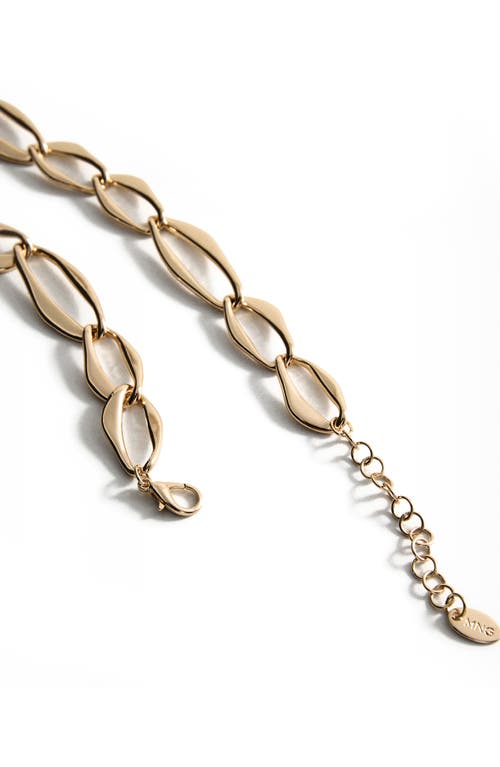 Mango Flat Link Necklace In Gold