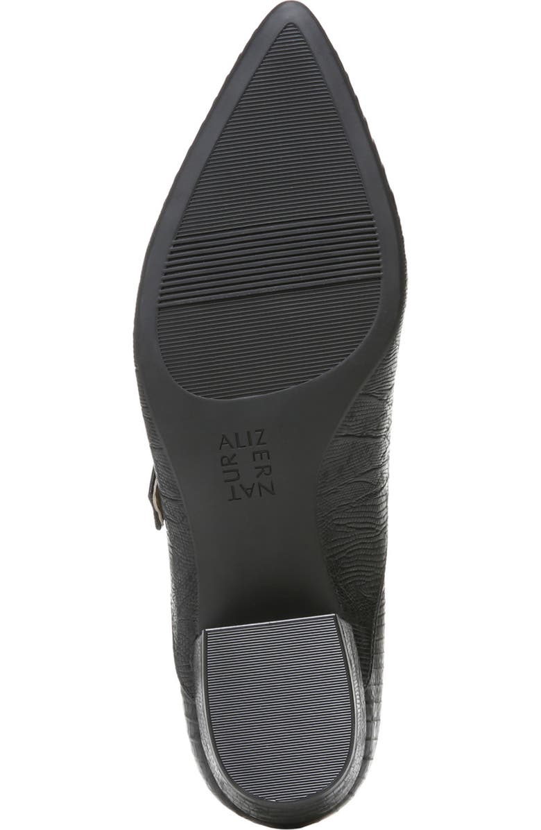 Naturalizer Florencia Croc Embossed Pointed Toe Flat, Alternate, color,