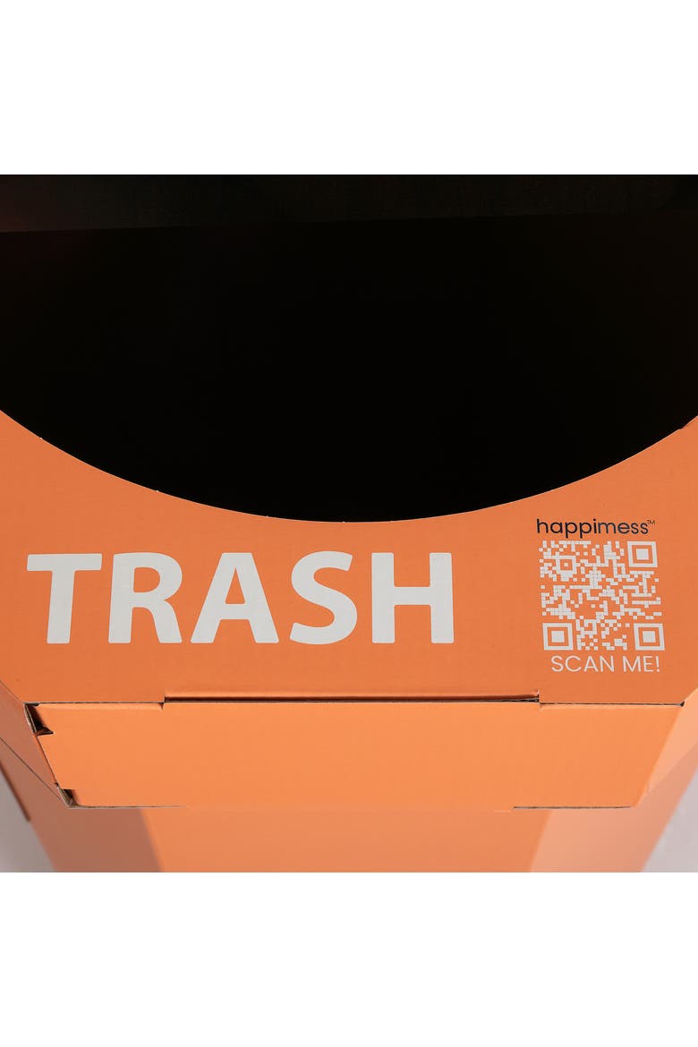 Fleur Traditional Classic Disposable Corrugated Cardboard Event Trash Can and Recycling Bin, Alternate, color, Carrot Cake