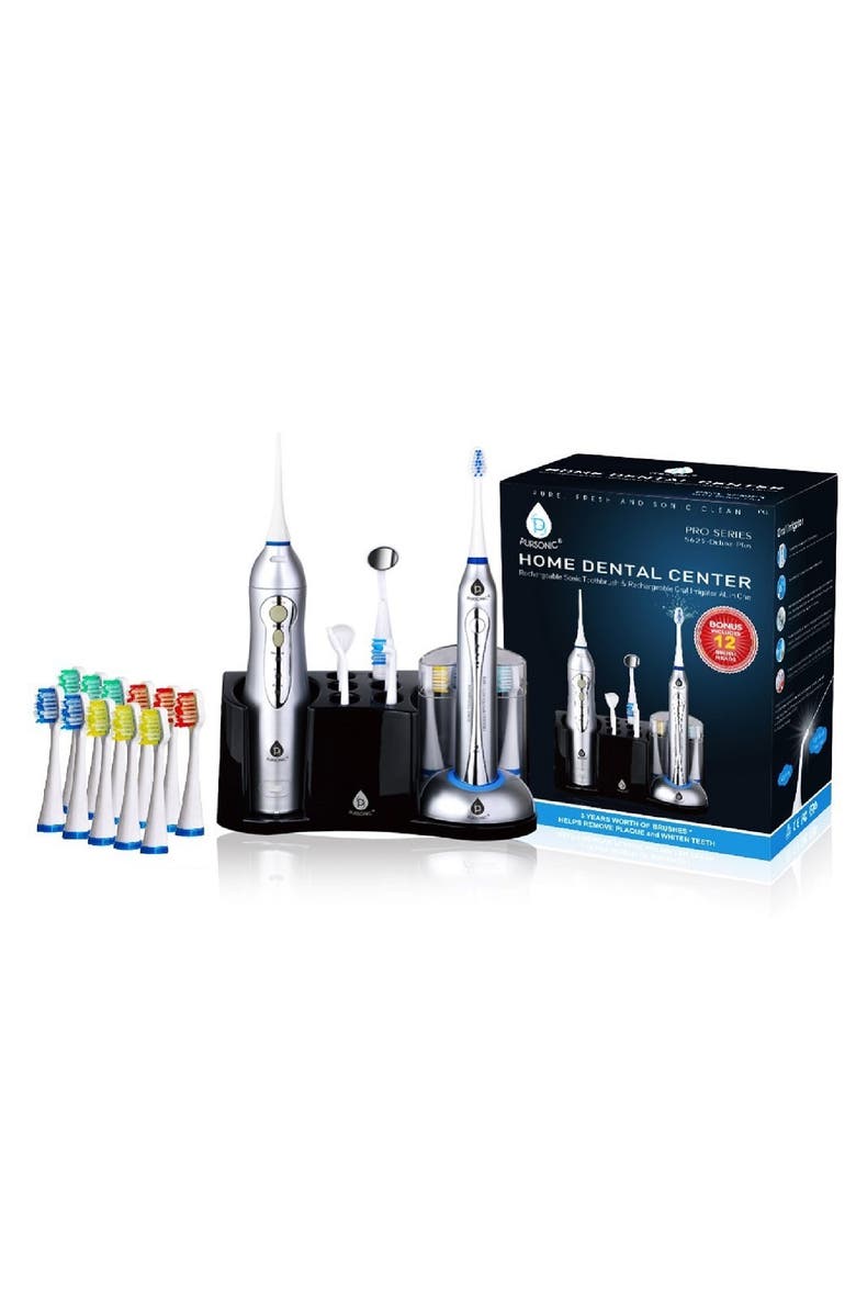 PURSONIC Rechargeable Sonic Toothbrush and Rechargeable Water Flosser, Main, color, Multicolor