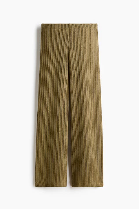 Rib-knit Pants