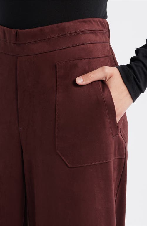 Wit & Wisdom Skyrise Patch Pocket Wide Leg Pants In Burgundy