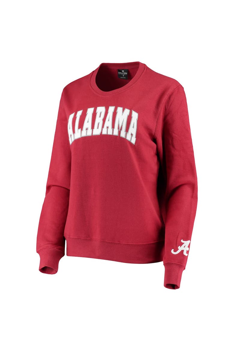 Women's Colosseum Crimson Alabama Crimson Tide Campanile Pullover Sweatshirt, Alternate, color, Crimson